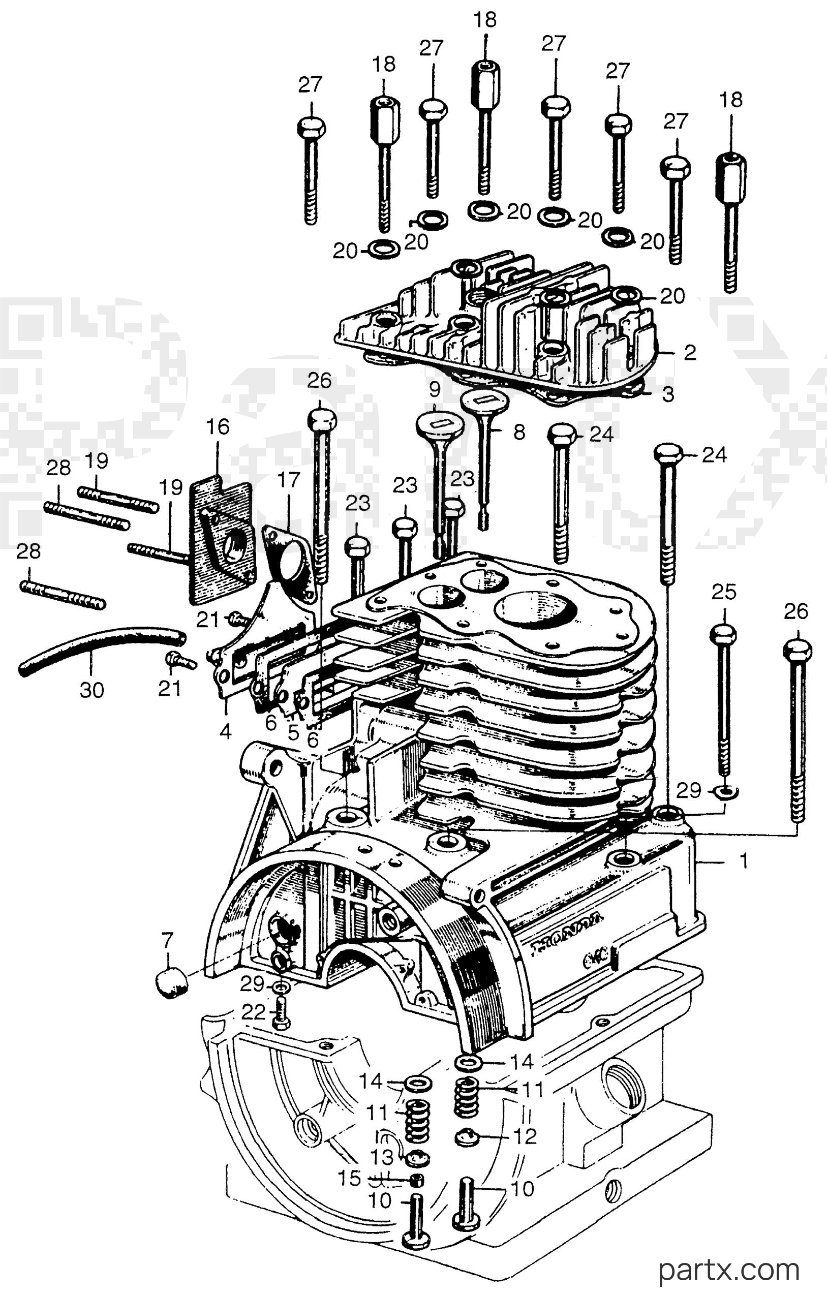 Honda E1500 A - E1500 CYLINDER