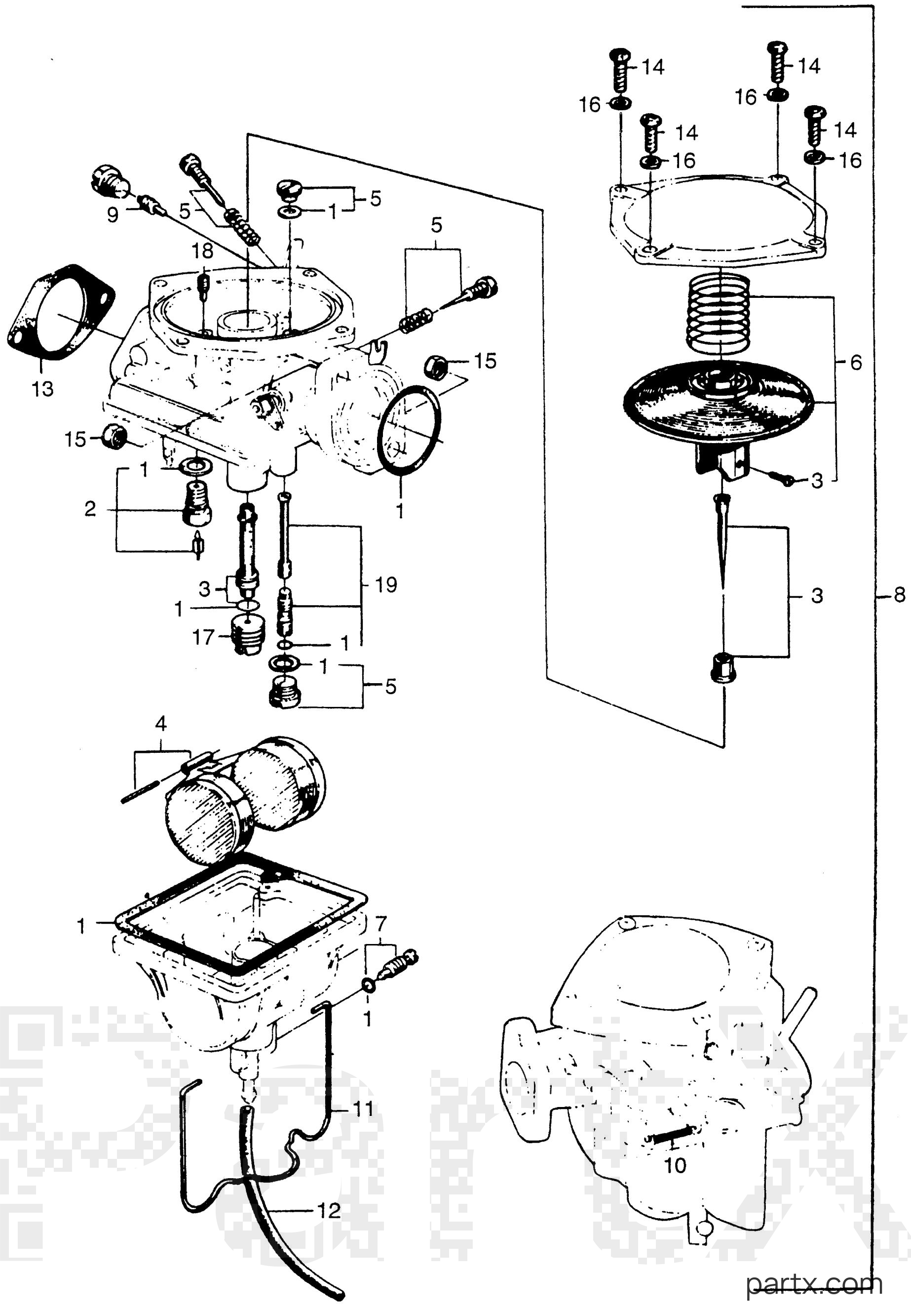 Honda E1500 A - E1500 CARBURETOR