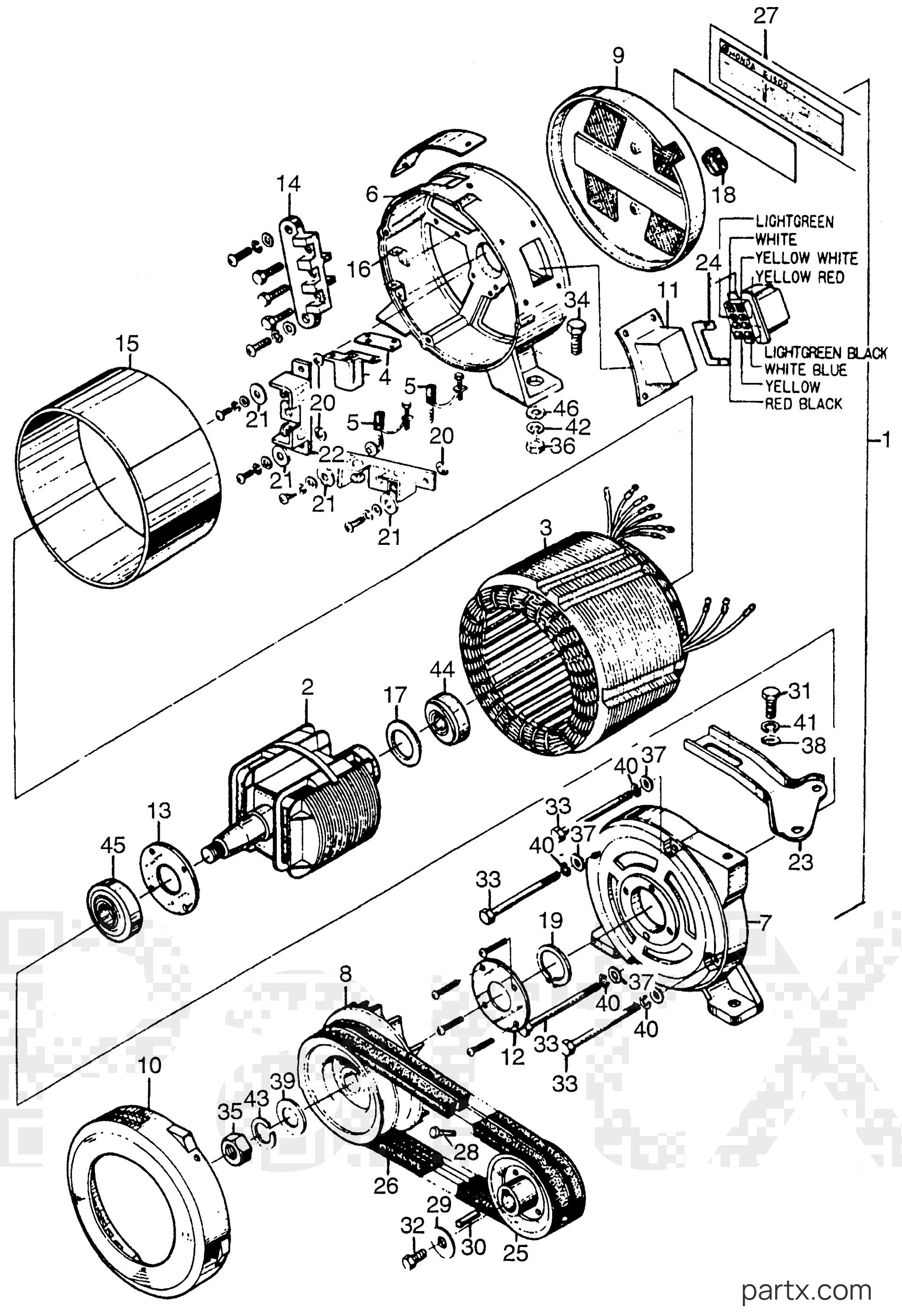 Honda E1500 A - ALTERNATOR