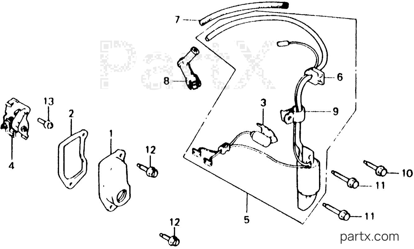 Honda E2500K4 A - POINTS - IGNITION COIL