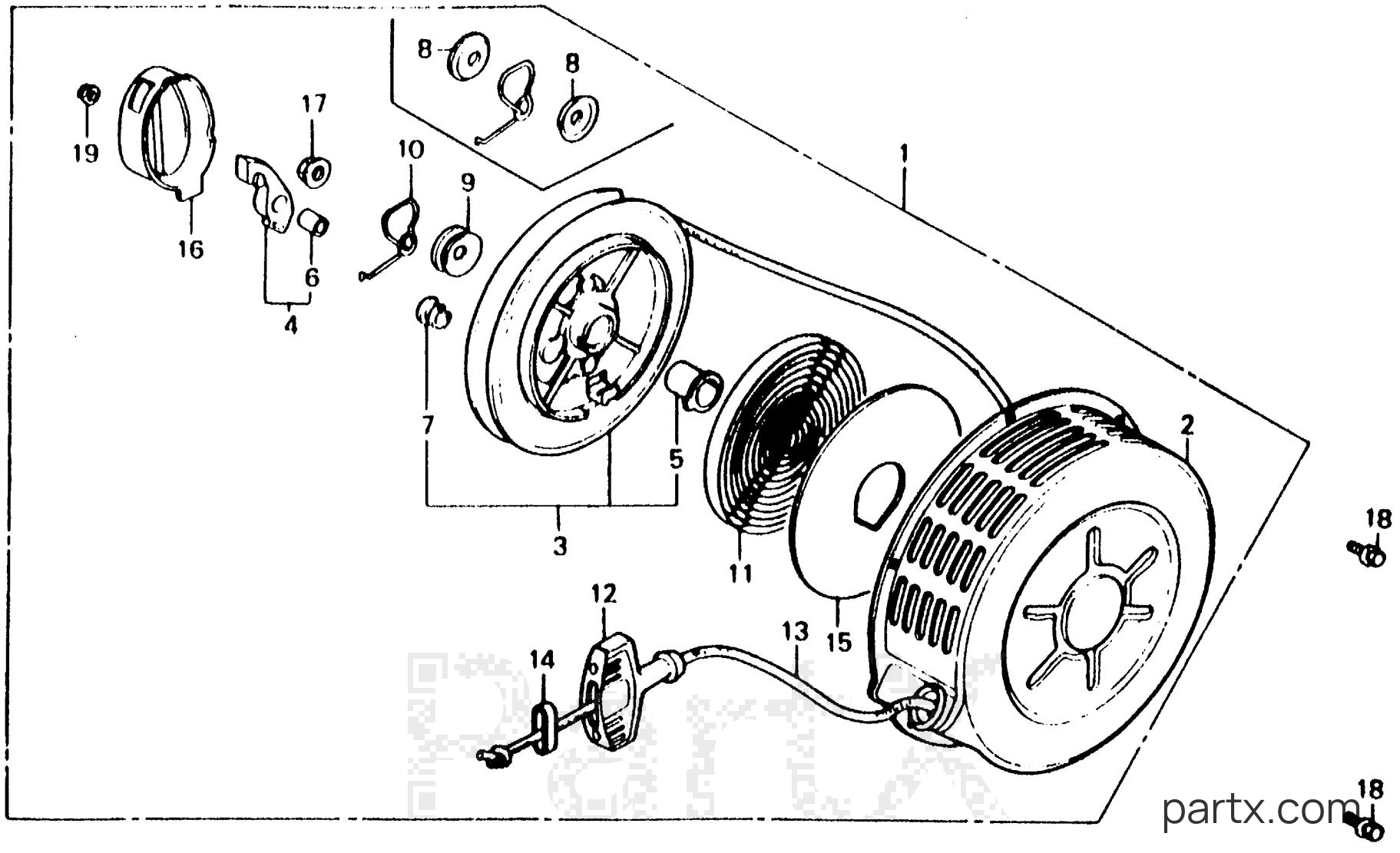 Honda E2500K4 A - RECOIL STARTER