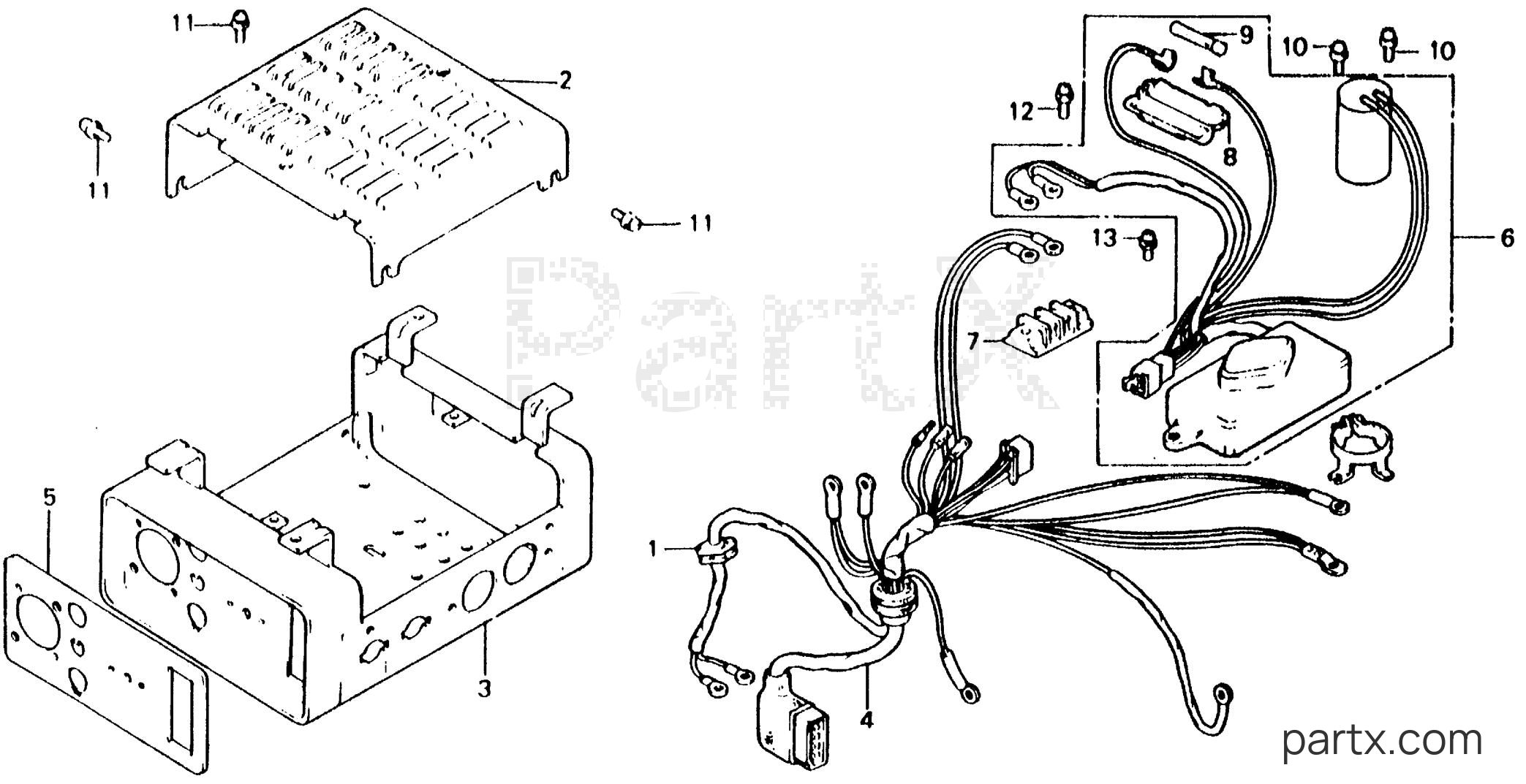 Honda E2500K4 A - WIRE HARNESS - AUTOMATIC VOLTAGE REGULATOR