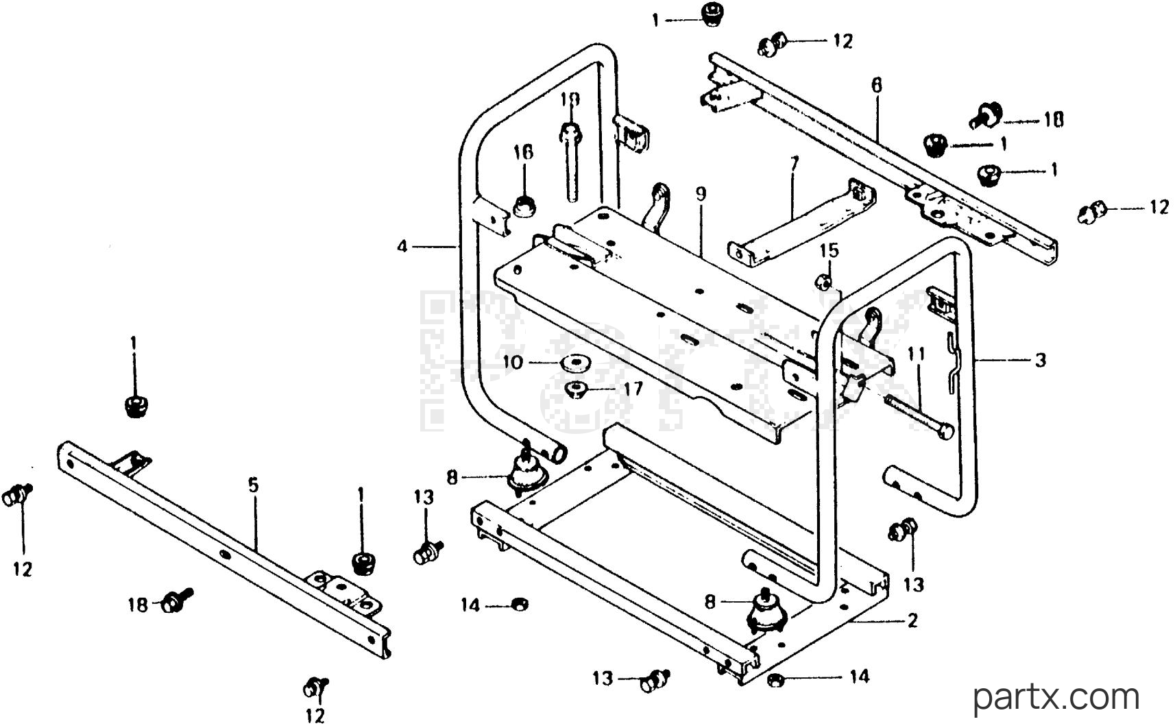Honda E2500K4 A - FRAME - ENGINE BED