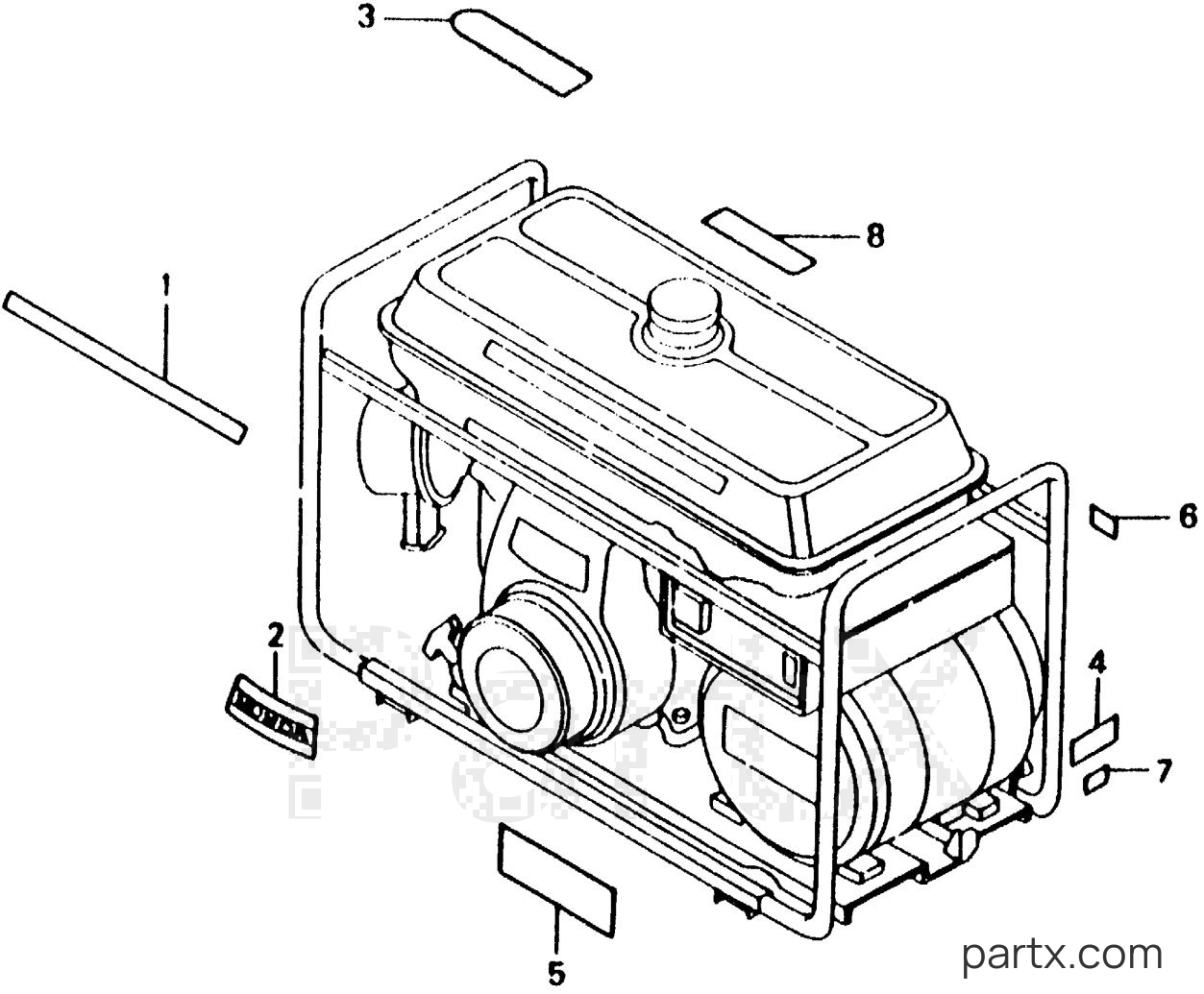 Honda E2500K4 A - LABELS