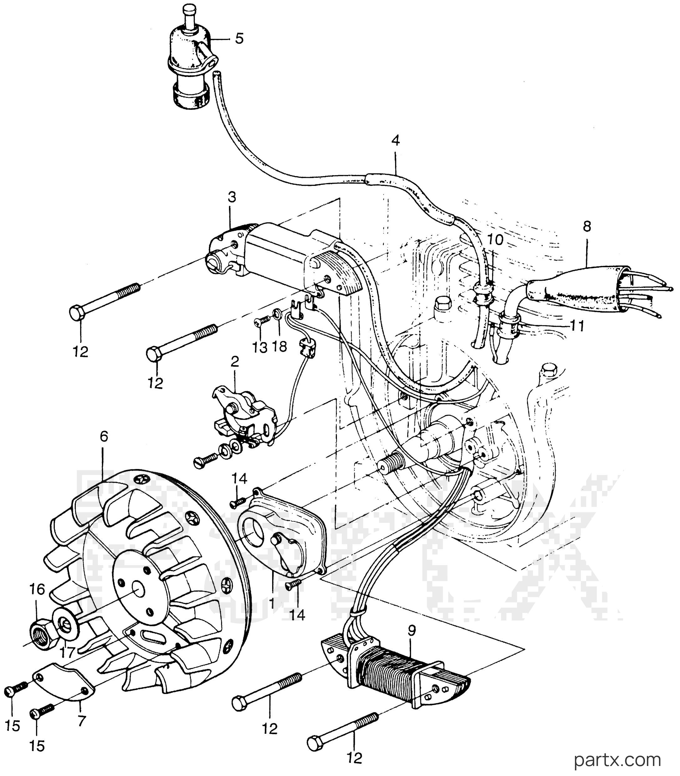 Honda E2500K2 A - FLYWHEEL COIL