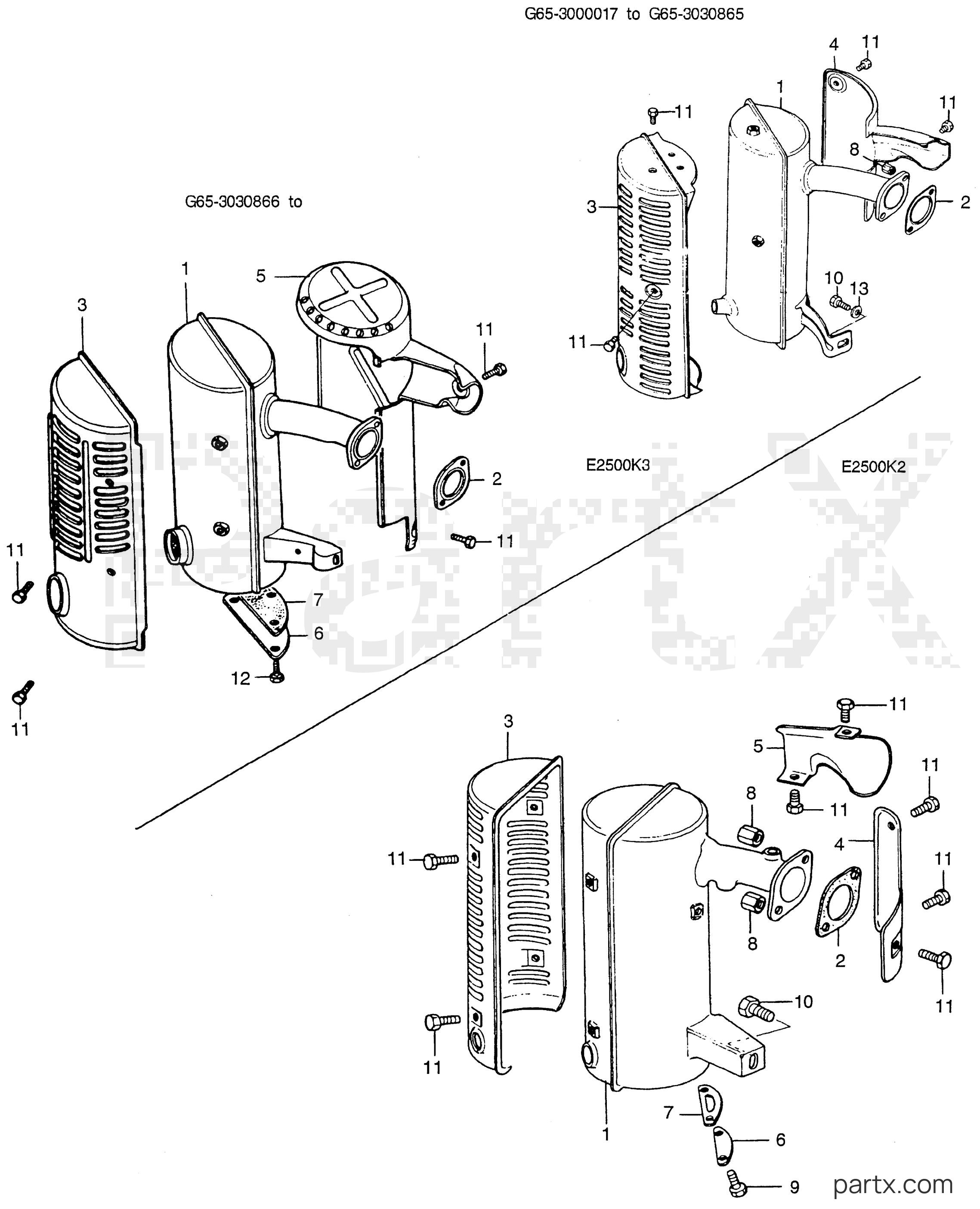 Honda E2500K3 A - MUFFLER