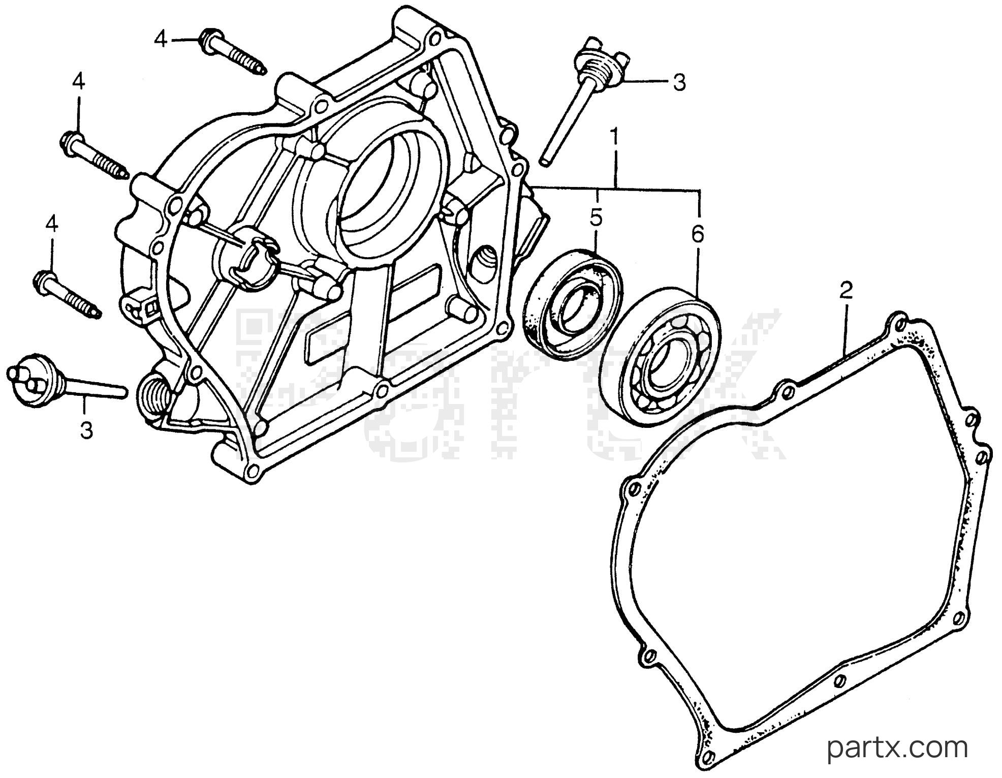 Honda ED1000 A - CRANKCASE COVER