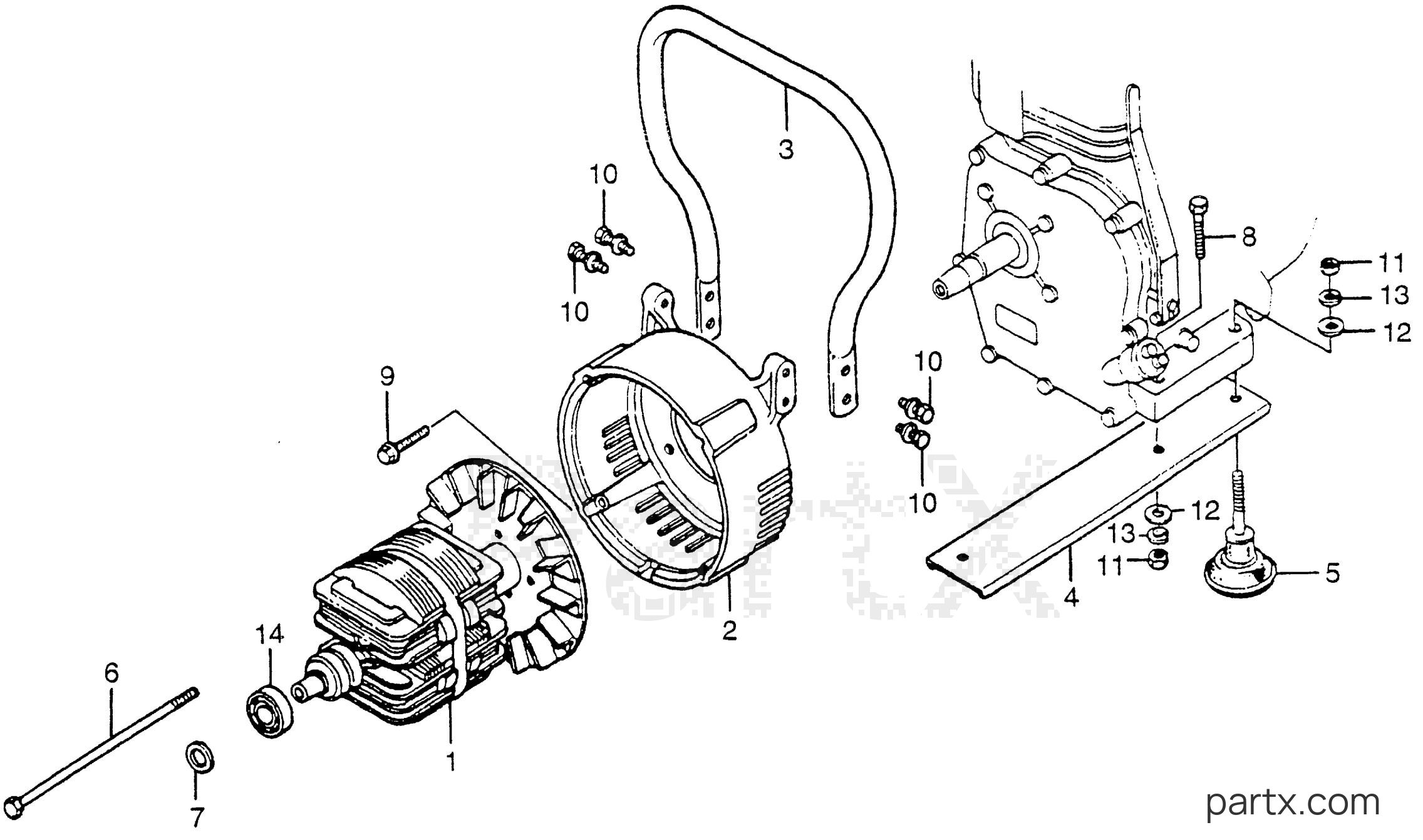 Honda ED1000 A - ROTOR - FRAME BED