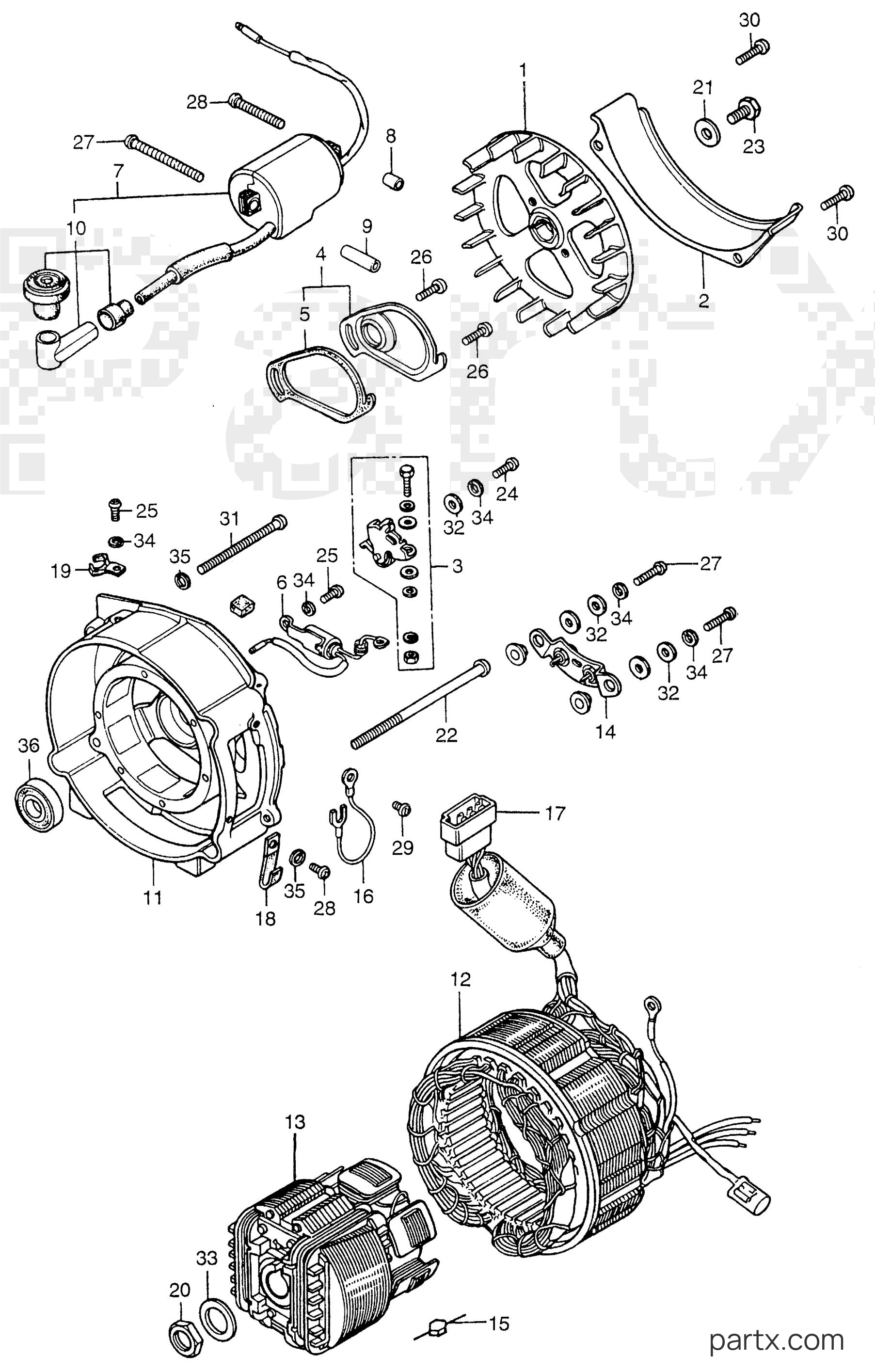Honda E300K3 A - EK3 ALTERNATOR