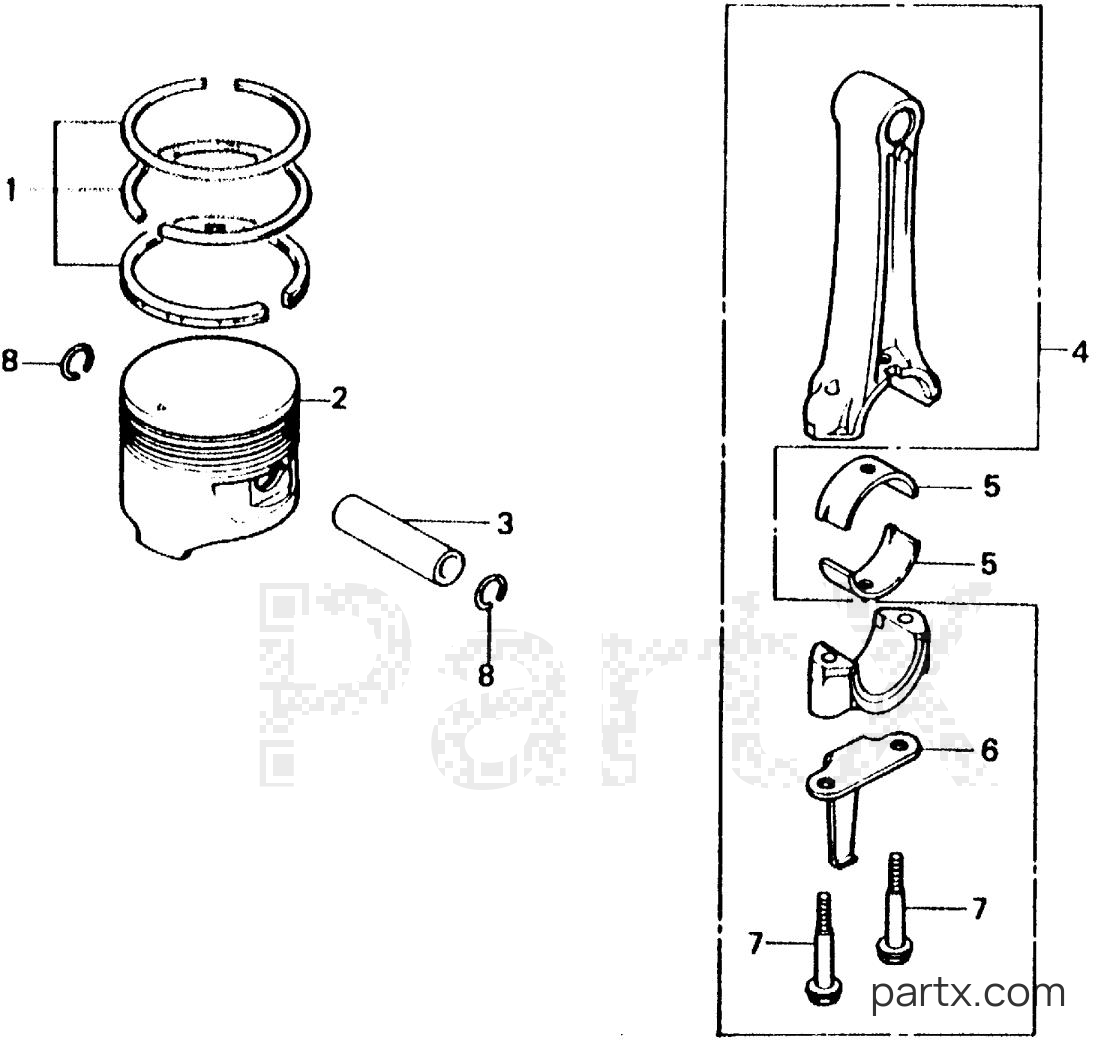 Honda EV4000 A - PISTON - RINGS