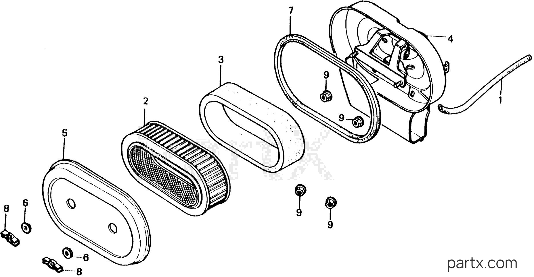 Honda EV4000 A - AIR CLEANER