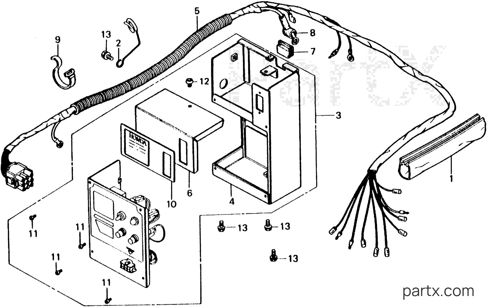 Honda EV4000 A - CONTROL BOX - WIRE HARNESS