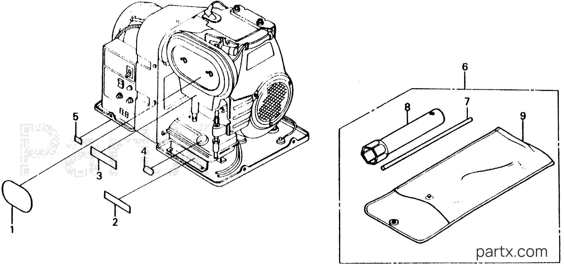 Honda EV4000 A - LABELS - TOOLS