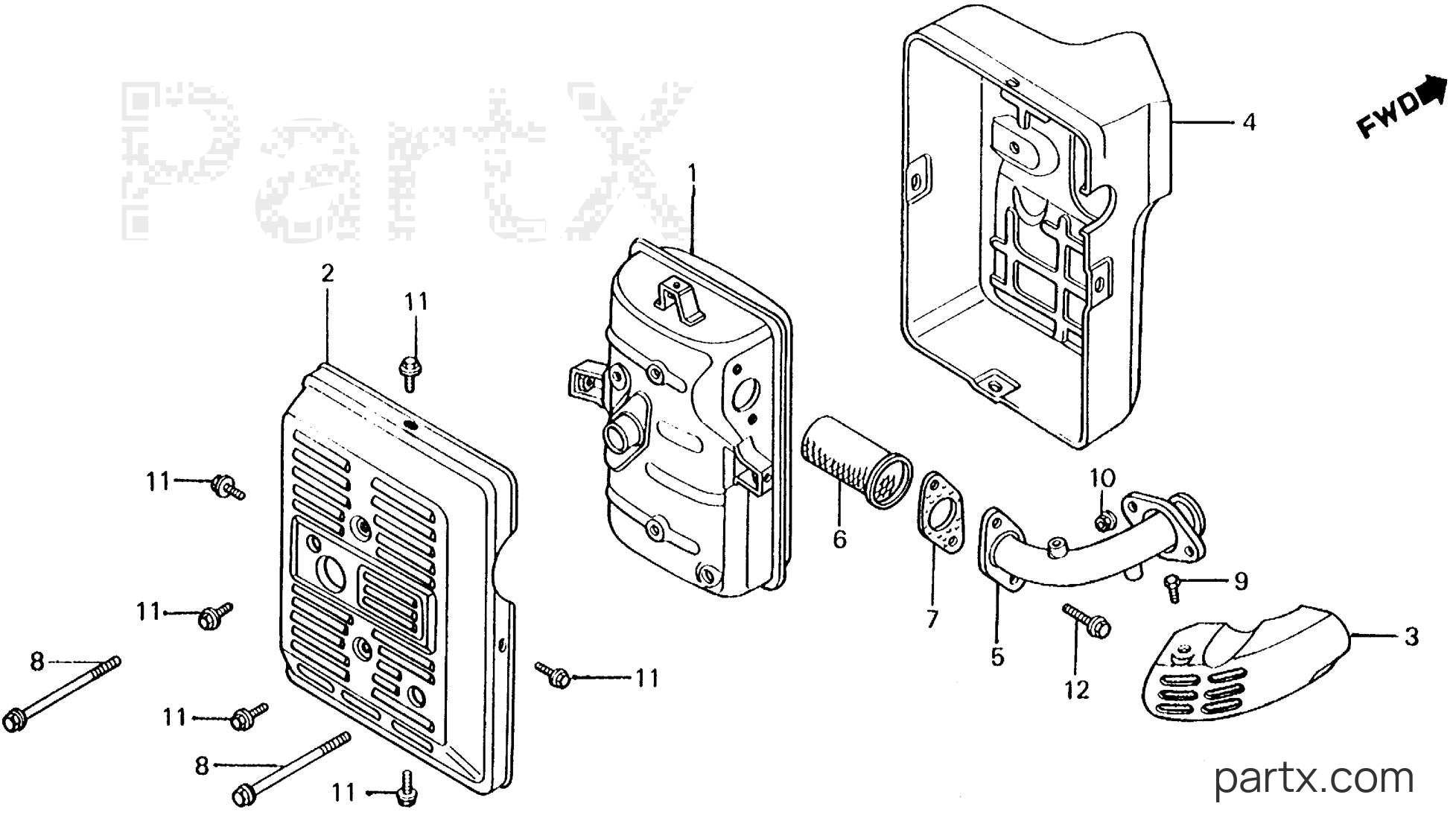 Honda EM1800 A - MUFFLER