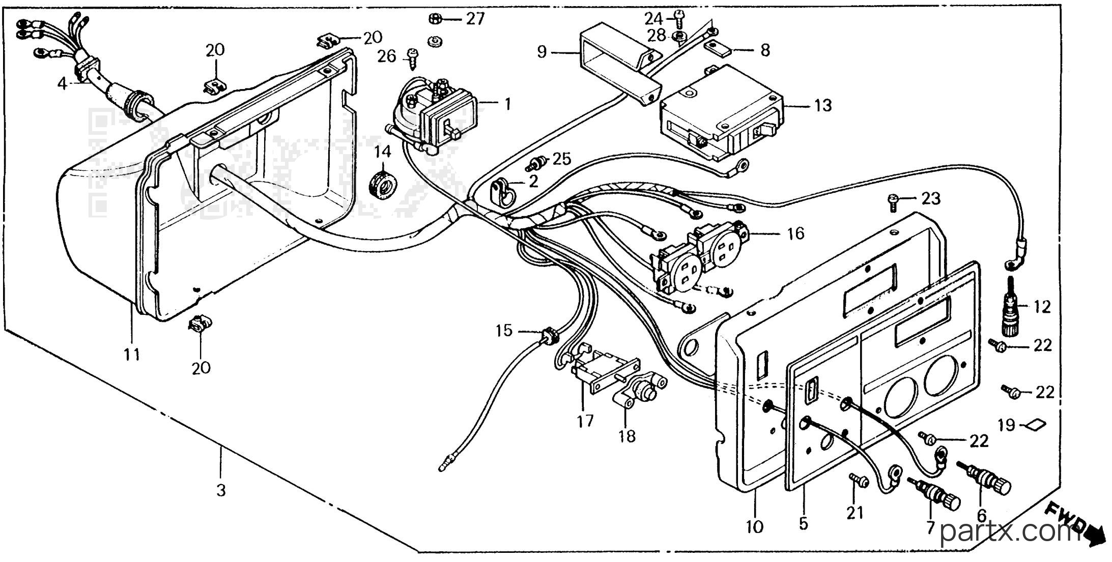 Honda EM1600 A - EM1600 CONTROL BOX