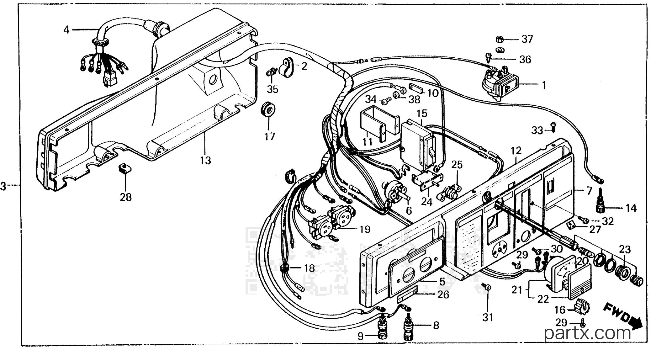 Honda EM1800 A - EM1800 CONTROL BOX