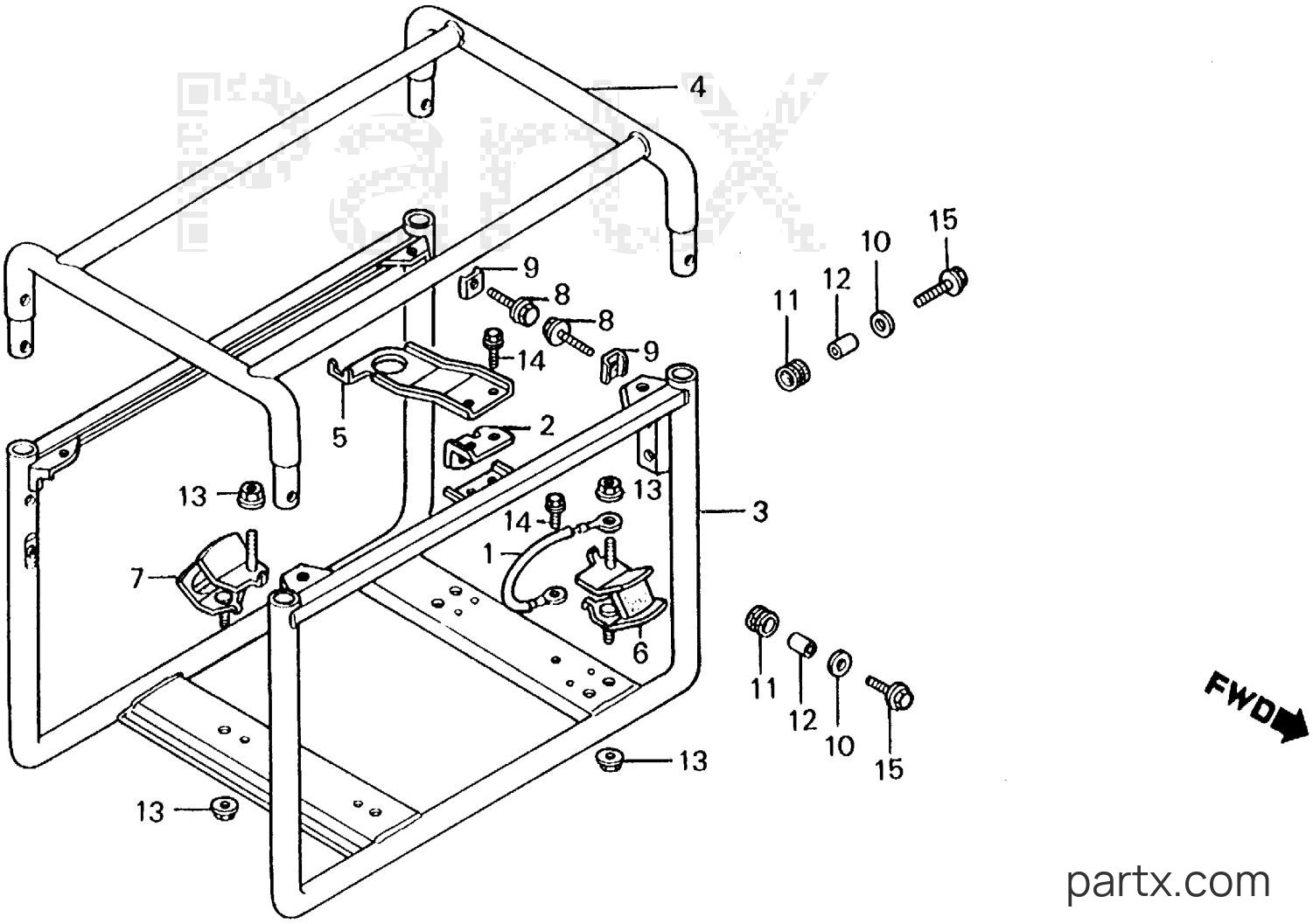Honda EM1800 A - LOWER FRAME - UPPER FRAME