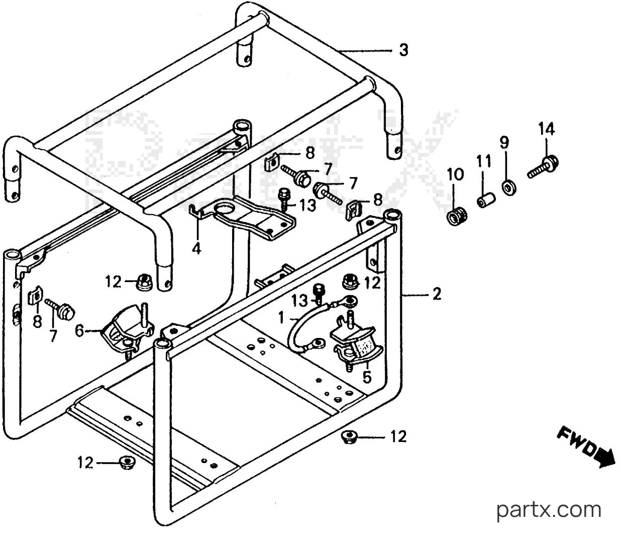 Honda EM2200 A - LOWER FRAME - UPPER FRAME