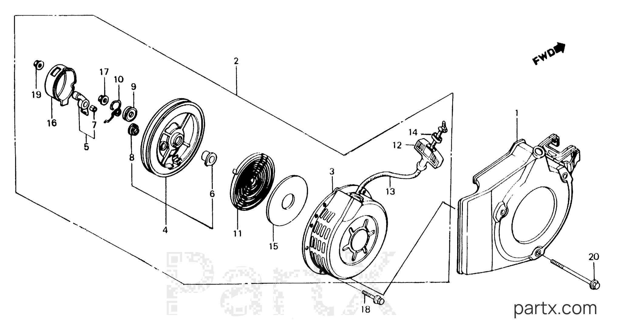 Honda EM3000 A - RECOIL STARTER