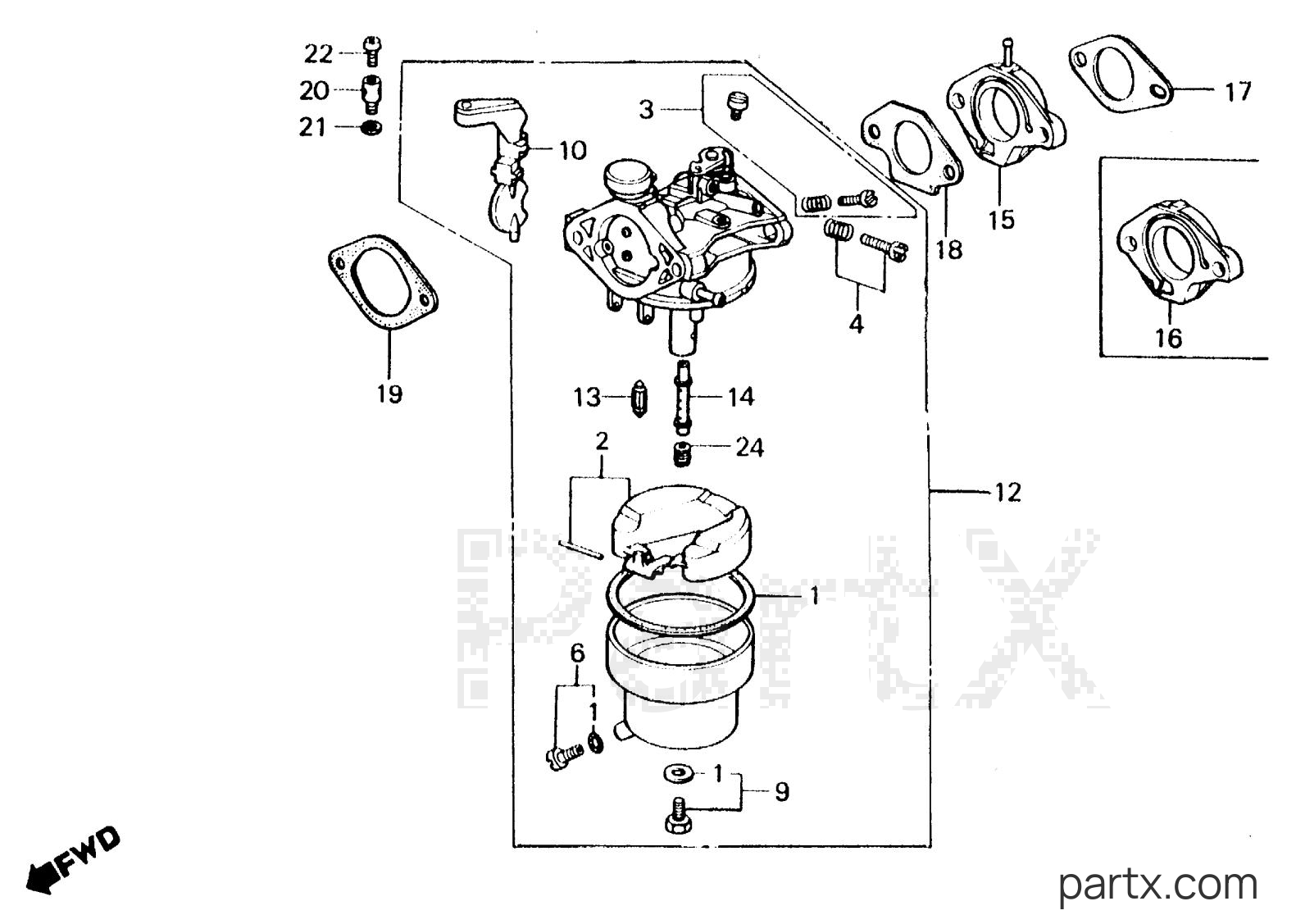 Honda EB3000 A - CARBURETOR