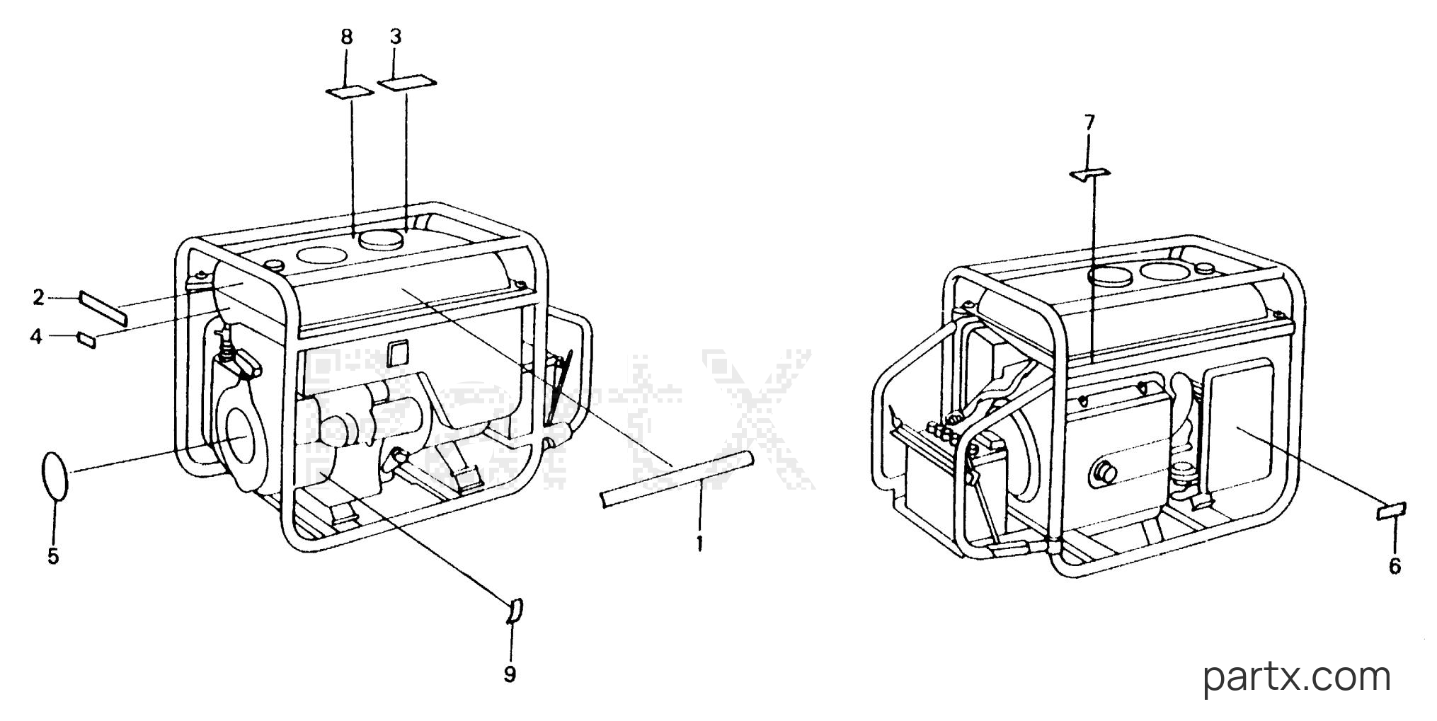 Honda EM3000 A - LABELS