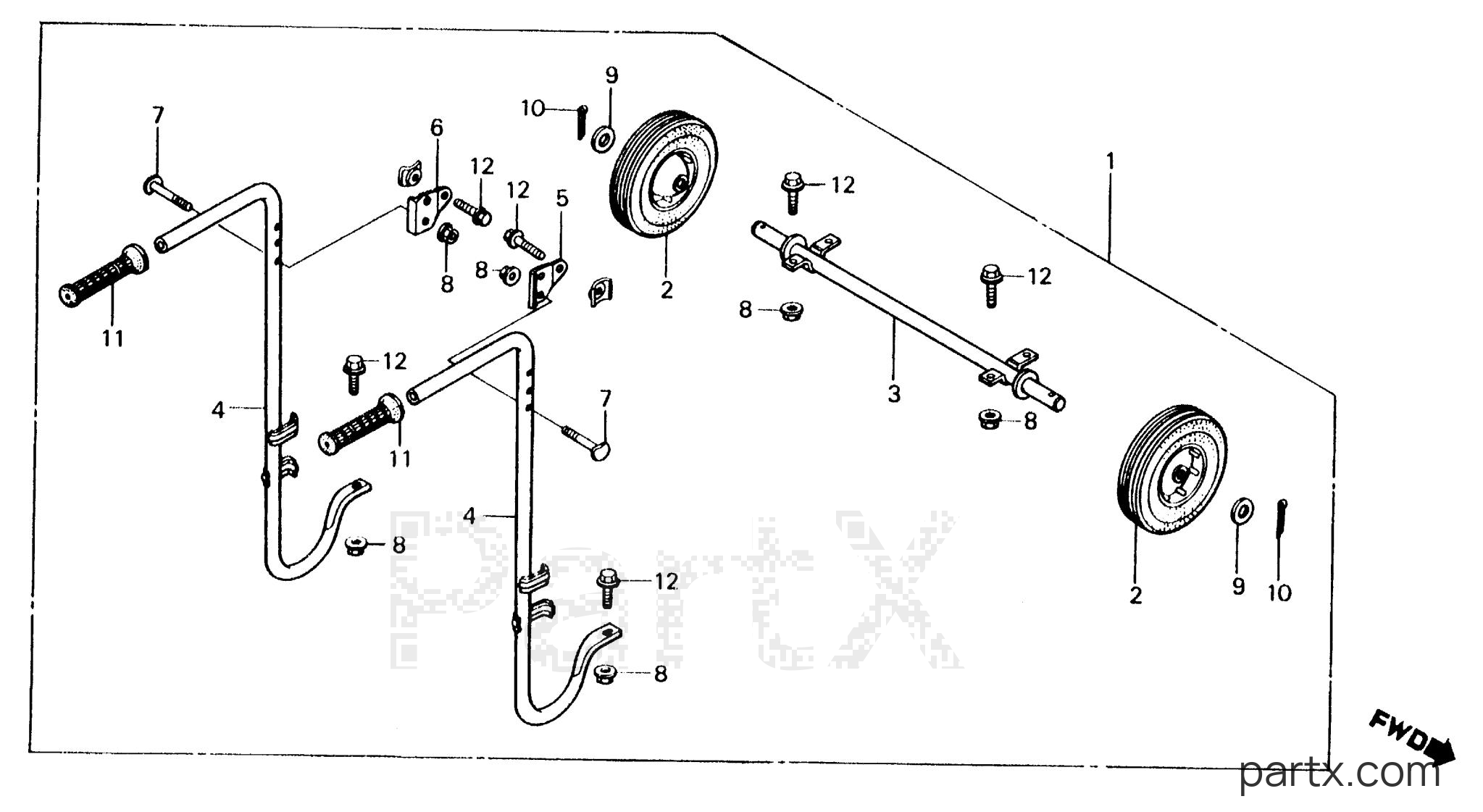 Honda EB3000 A - WHEEL KIT (2-WHEELS)