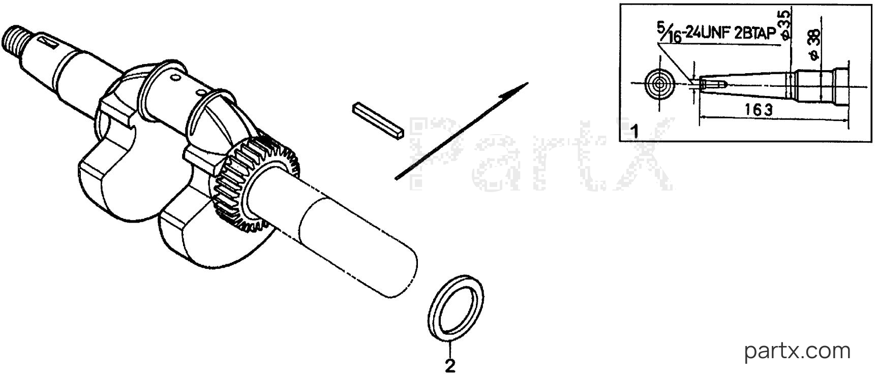 Honda EB11000 A - CRANKSHAFT