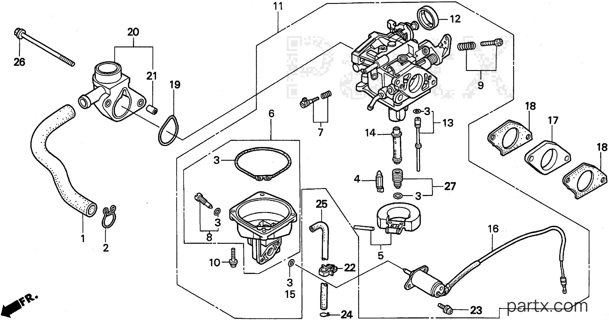 Honda EB11000 A - CARBURETOR