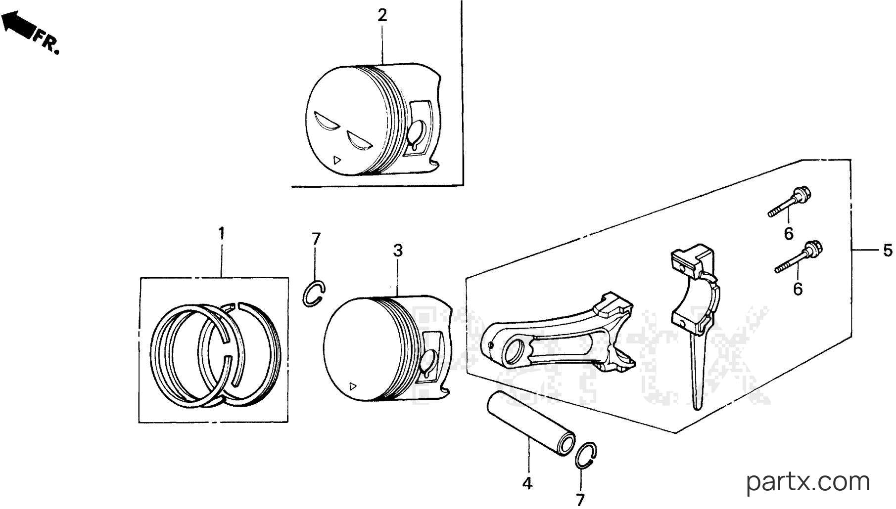 Honda EN5000 A - PISTON