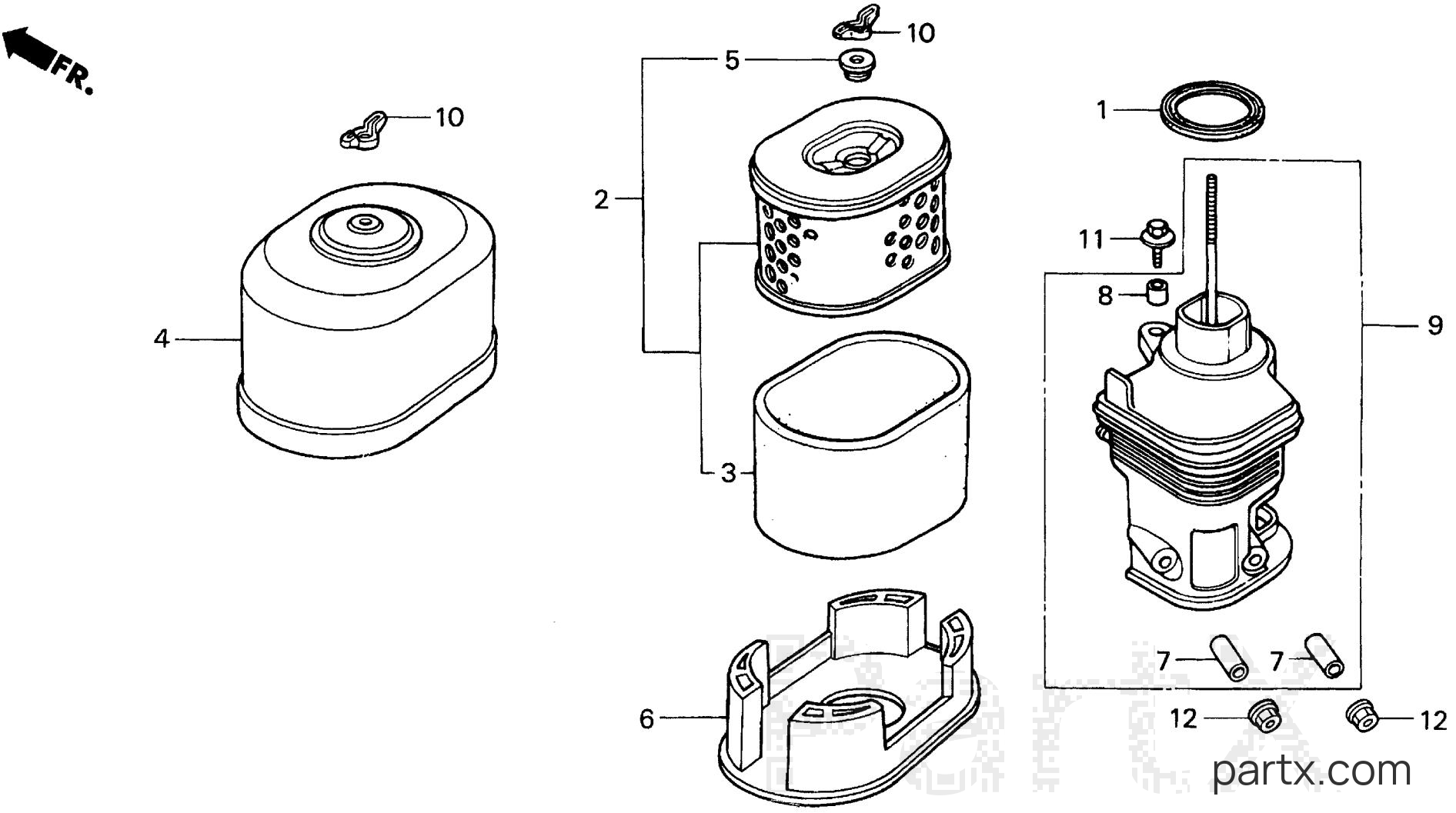 Honda EN3500 A - AIR CLEANER