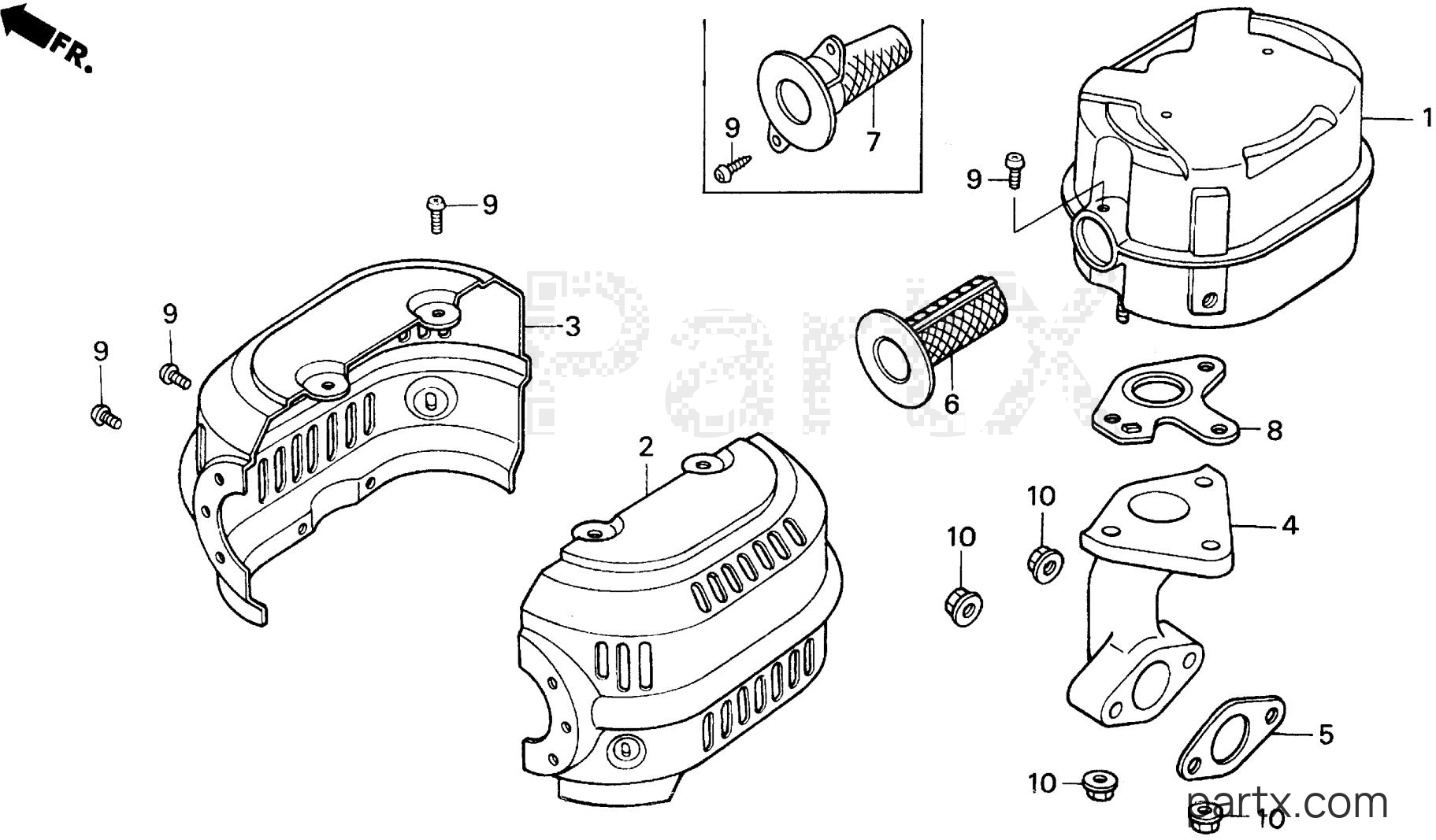 Honda EN5000 A - MUFFLER