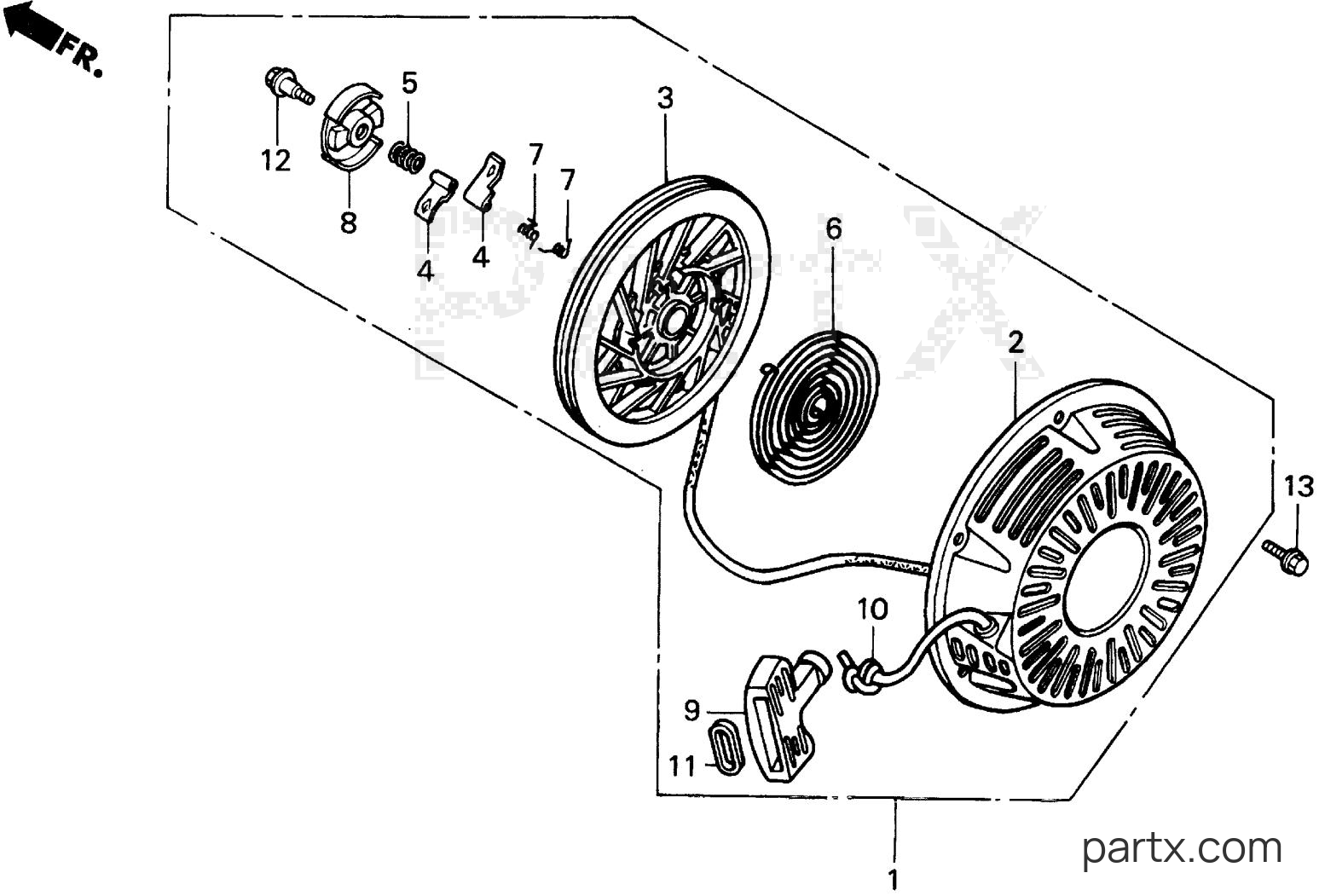 Honda EN5000 A - RECOIL STARTER