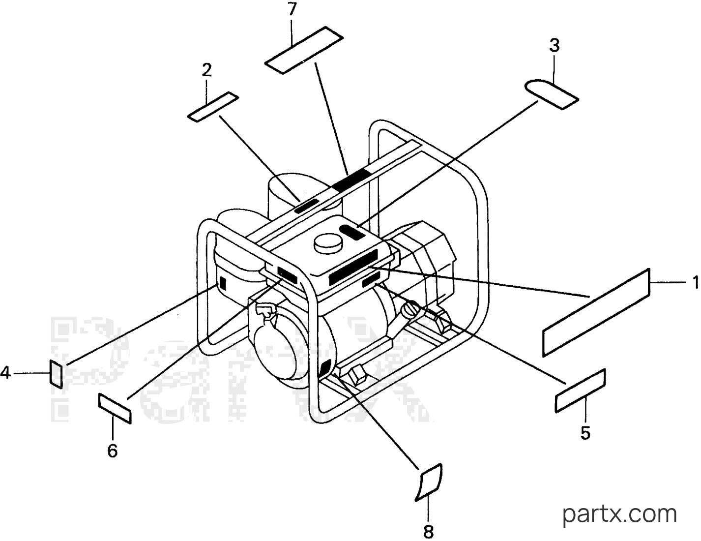 Honda EN5000 A - LABELS