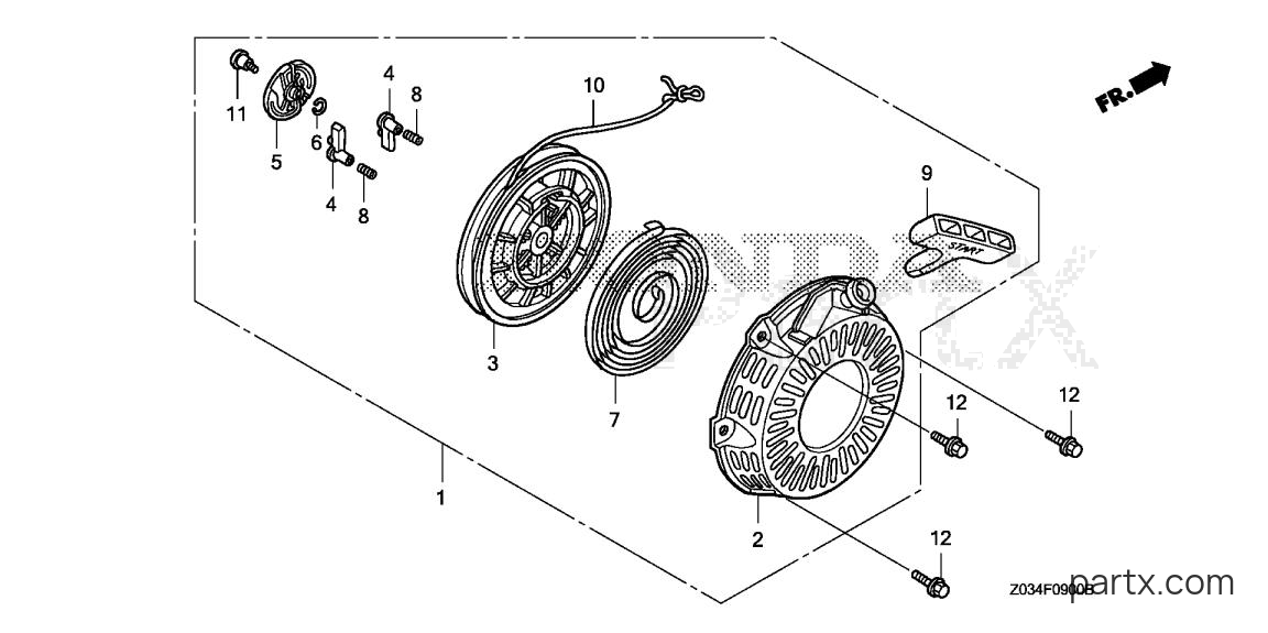 Honda EM3000C A - RECOIL STARTER