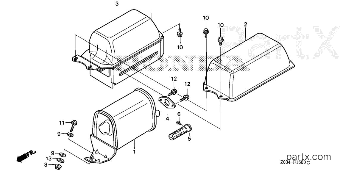Honda EB3000CK1 AN - MUFFLER