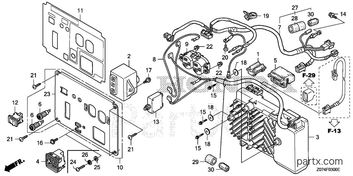 Honda EU2000I AC2 - CONTROL PANEL (EU2000I) (1)