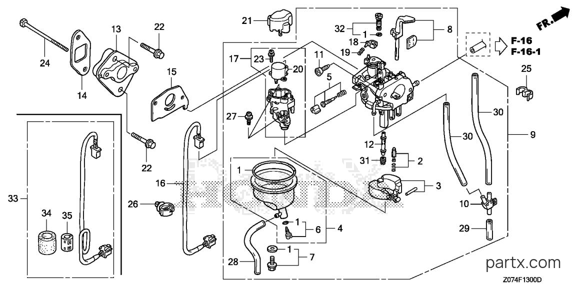 Honda EU2000I A - CARBURETOR