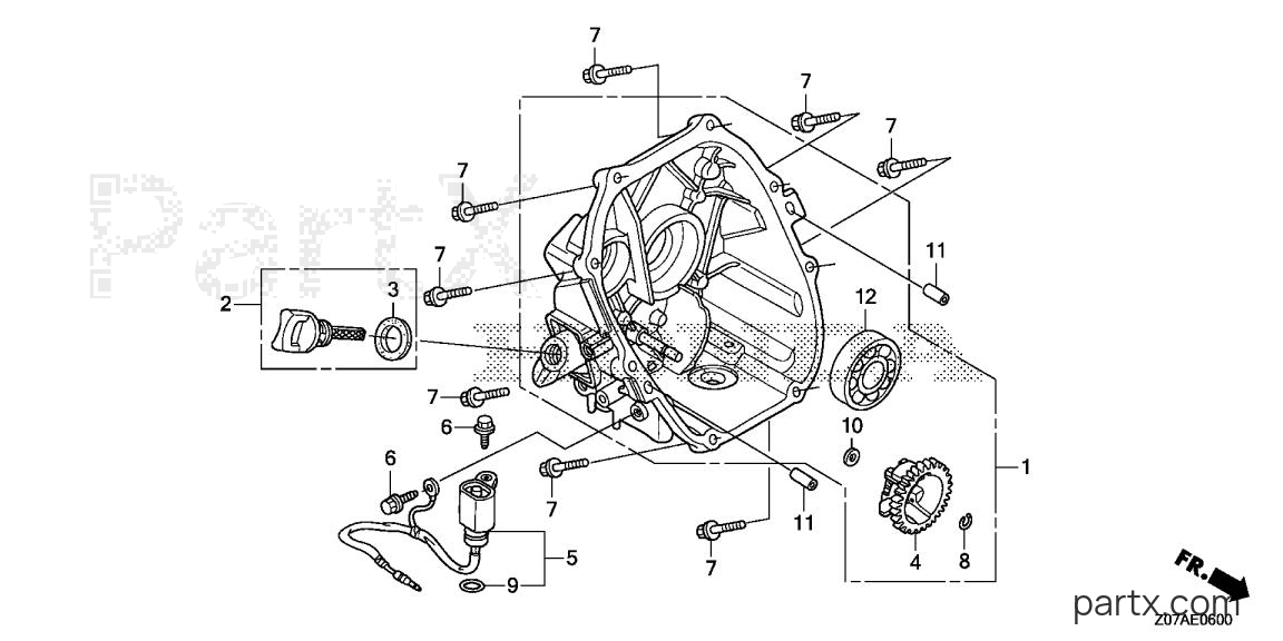 Honda EB2000I A - CRANKCASE COVER