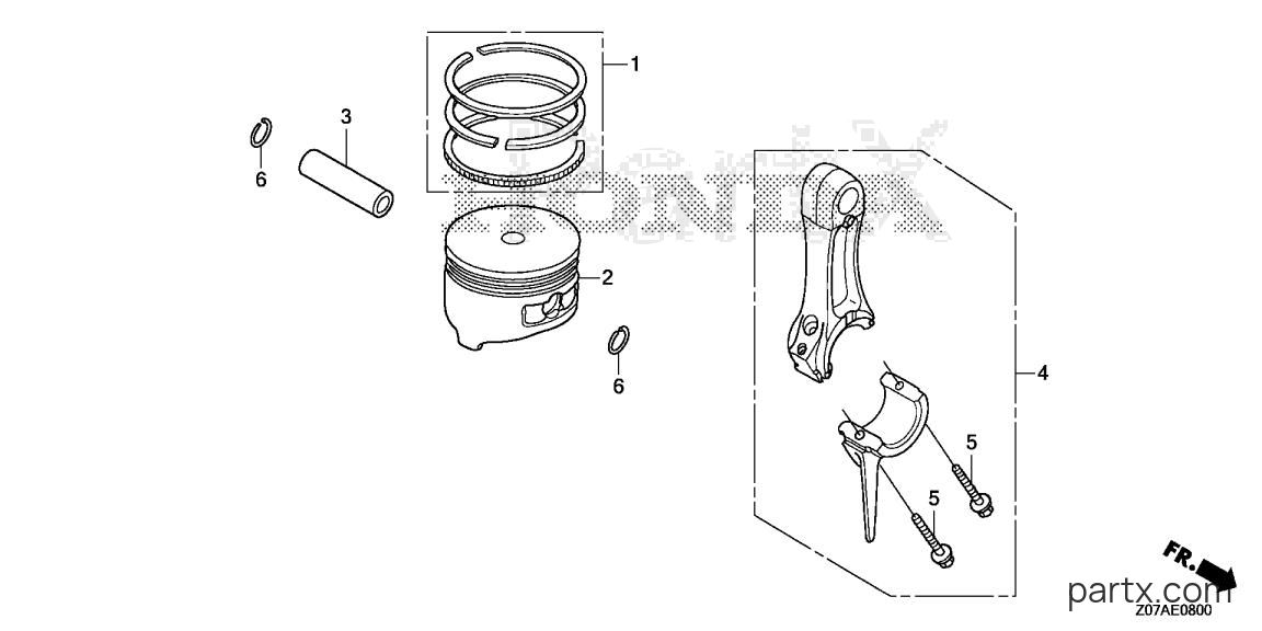 Honda EB2000I A - PISTON - CONNECTING ROD