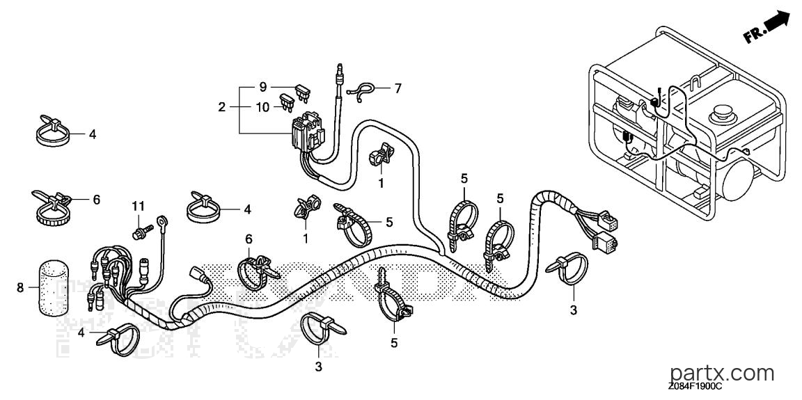 Honda EB11000K1 AN - WIRE HARNESS