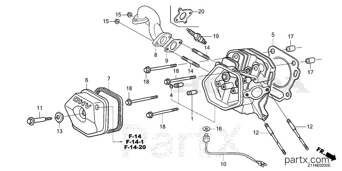Honda EM5000IS A - CYLINDER HEAD