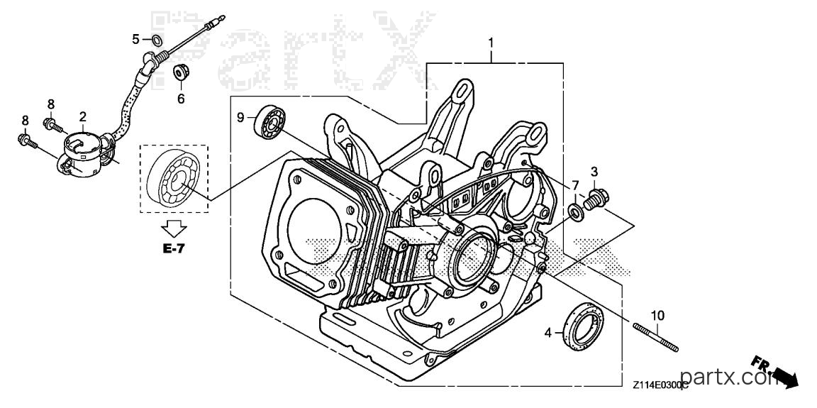 Honda EM7000IS A1 - CYLINDER