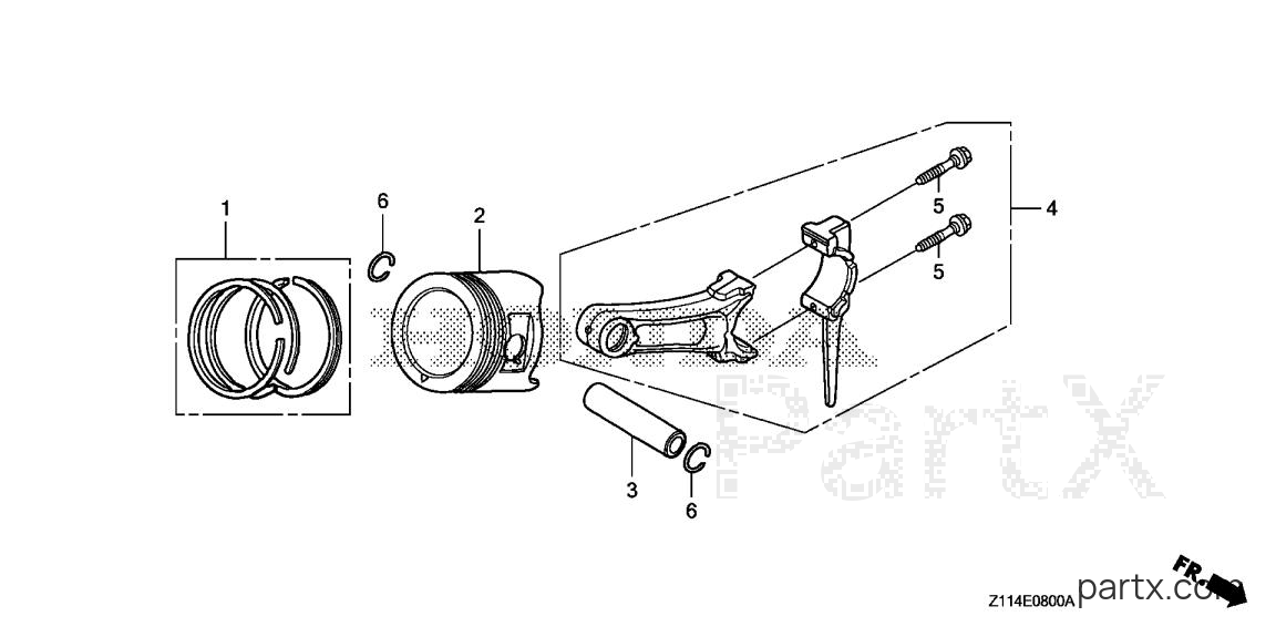 Honda EM7000IS A - PISTON - CONNECTING ROD
