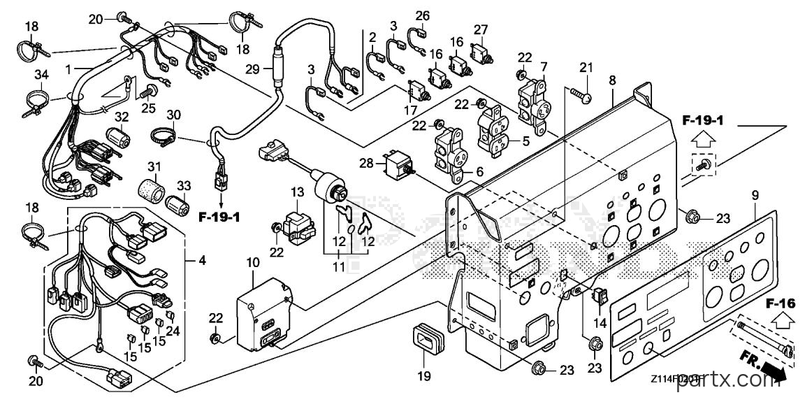Honda EM5000IS AN - CONTROL PANEL (EM5000IS/5000IS1/7000IS)