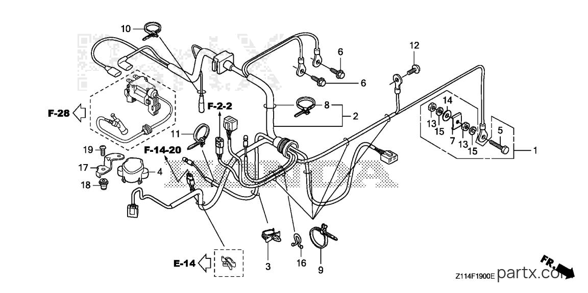 Honda EB5000I A - ENGINE WIRE HARNESS (EB5000I/EB7000I)