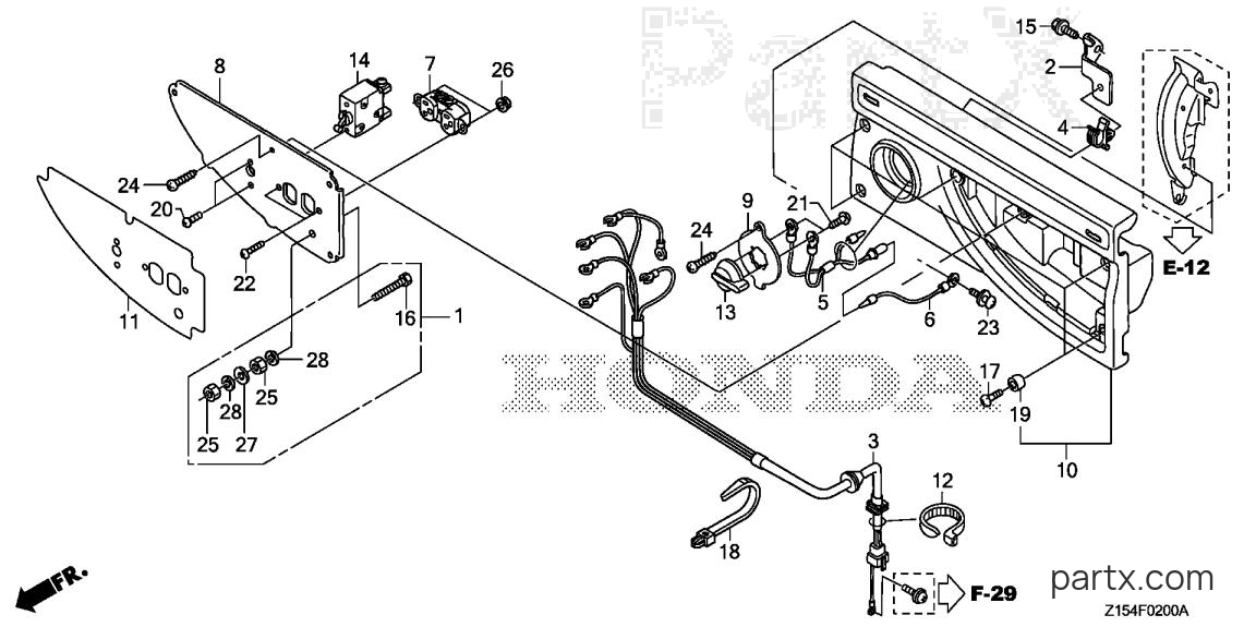 Honda EP2500CX1 ACH - CONTROL PANEL (ACH~@@~@@AH)