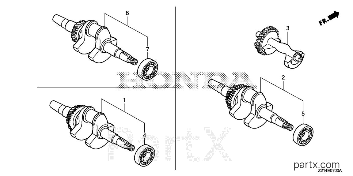 Honda EM6500SXK1 AH - CRANKSHAFT