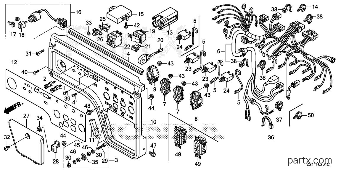 Honda EM5000SXK3 AT - CONTROL PANEL (2)