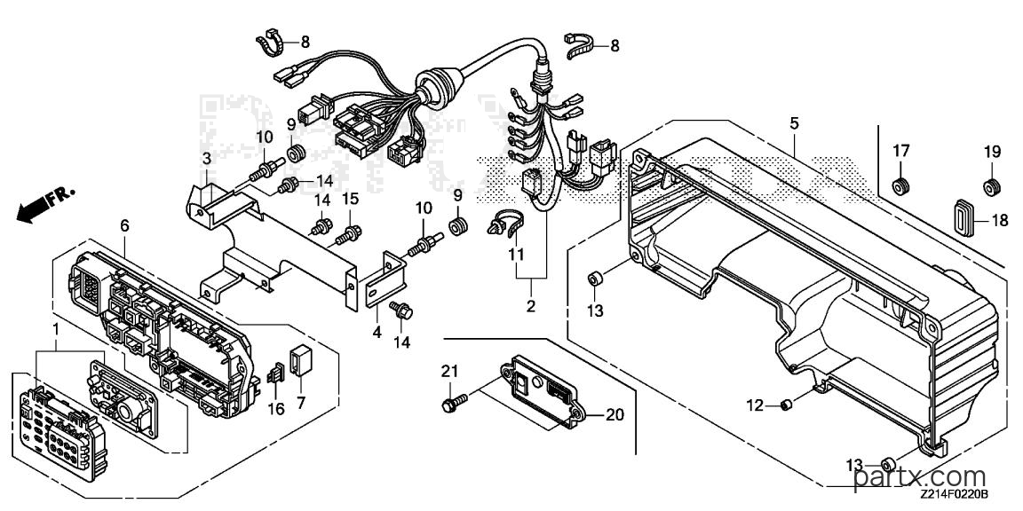 Honda EM5000SXK3 AG - A.V.R. UNIT - CONTROL PANEL CASE