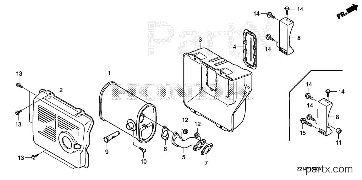 Honda EM5000SXK2 A - MUFFLER (1)